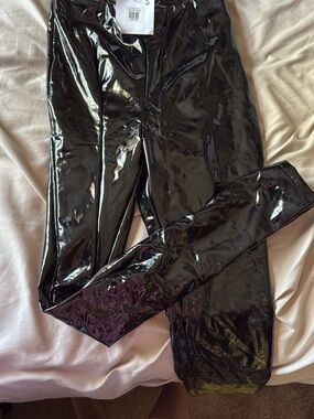 Black Patent Vinyl Leggings